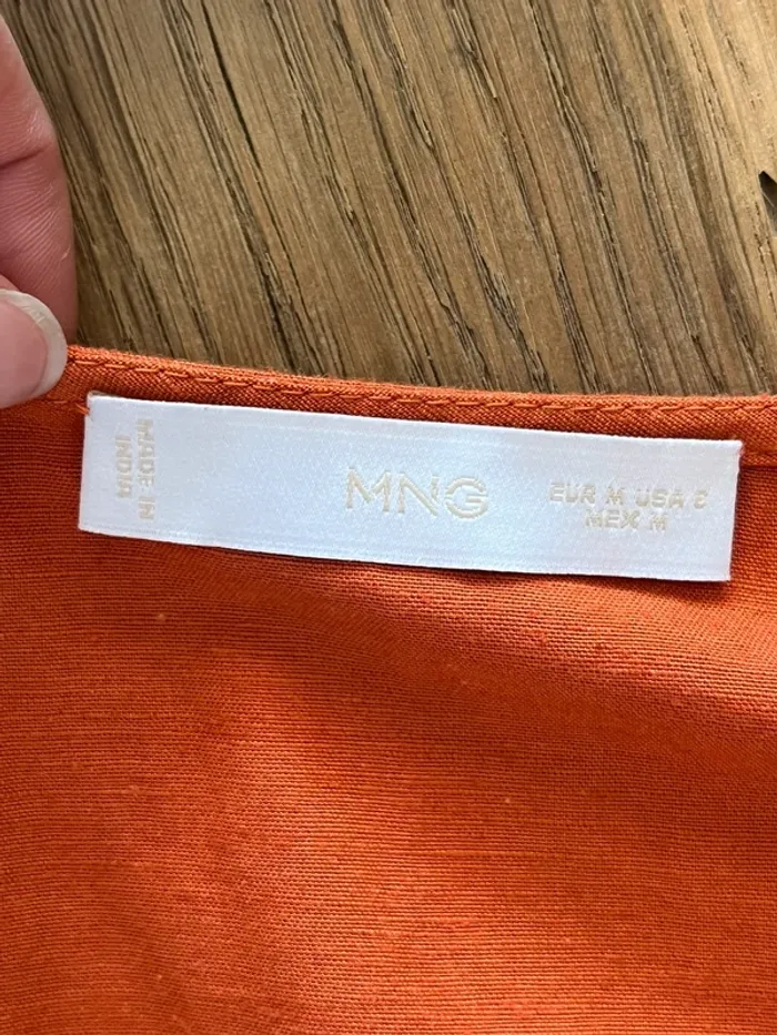 Robe en lin orange Mango - photo numéro 7