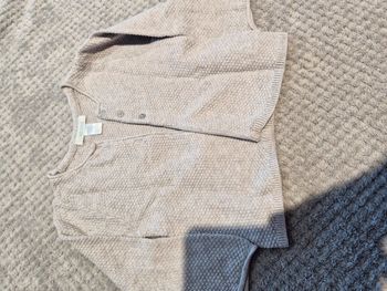 Gilet gris clair Obaibi 12 mois