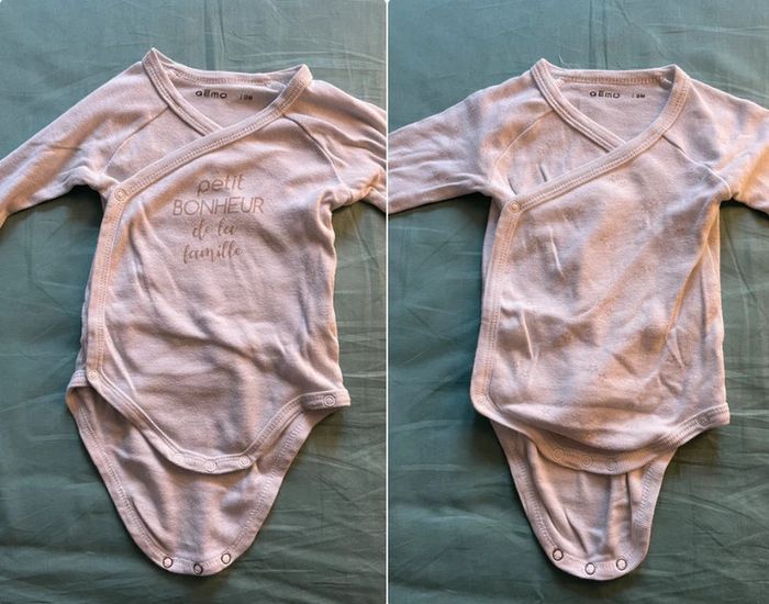 Lot de 2 bodies 9 mois ouverture avant