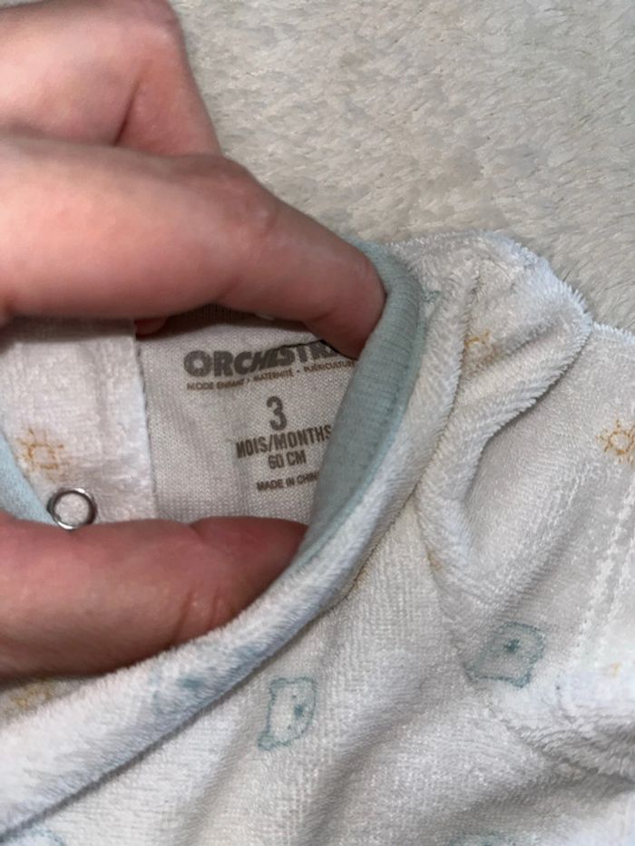 Pijama éponge été 3 mois 60 cm - photo numéro 2