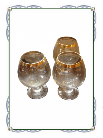 Vaisselle bar lot de 3 verres à pied ballon à cognac, dégustation ou autre