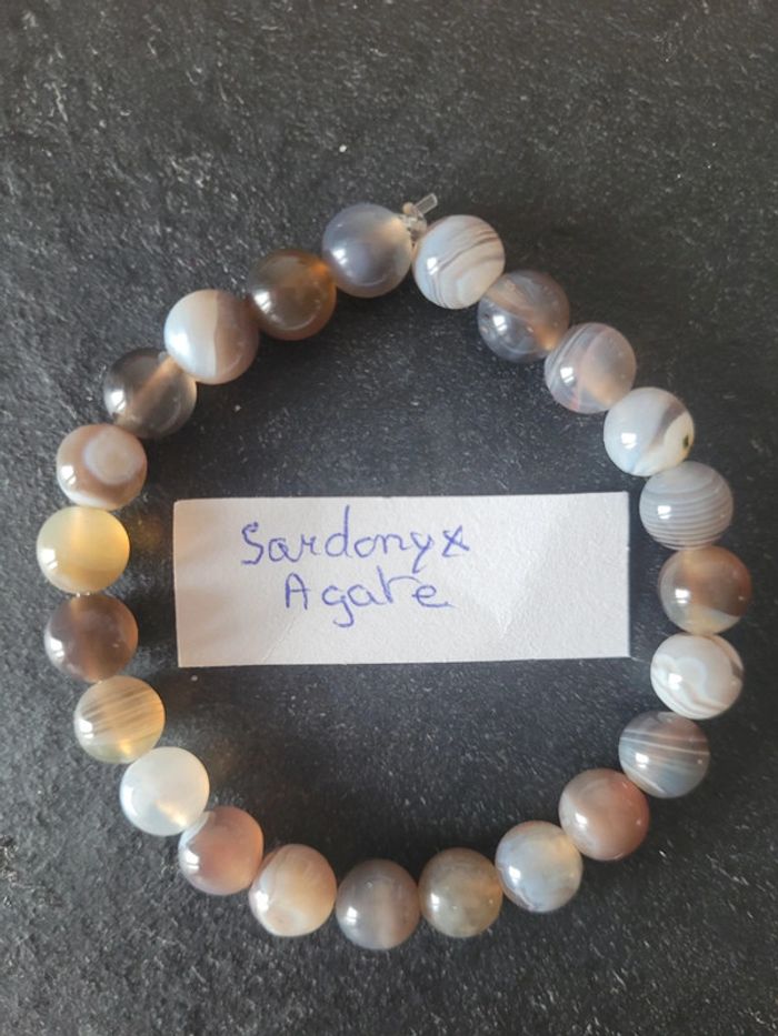Bracelet en pierres naturelles de sardonyx