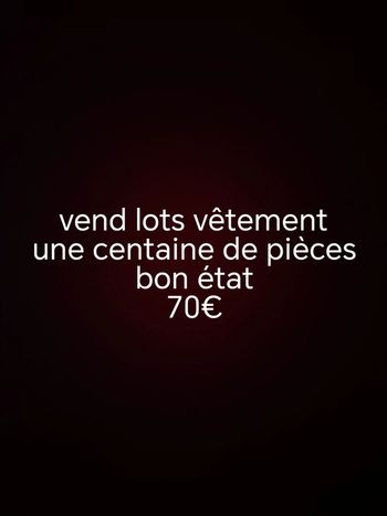Vend lots de vêtements