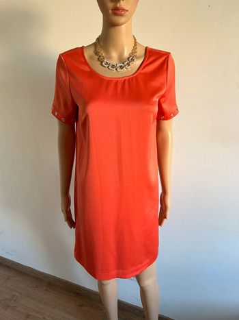 Robe orange corail à manches courtes LPB taille S TBE