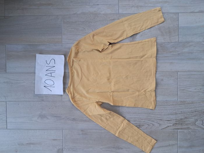 Lot de 2 t-shirts jaune à manches longues fille 10 ans - photo numéro 7