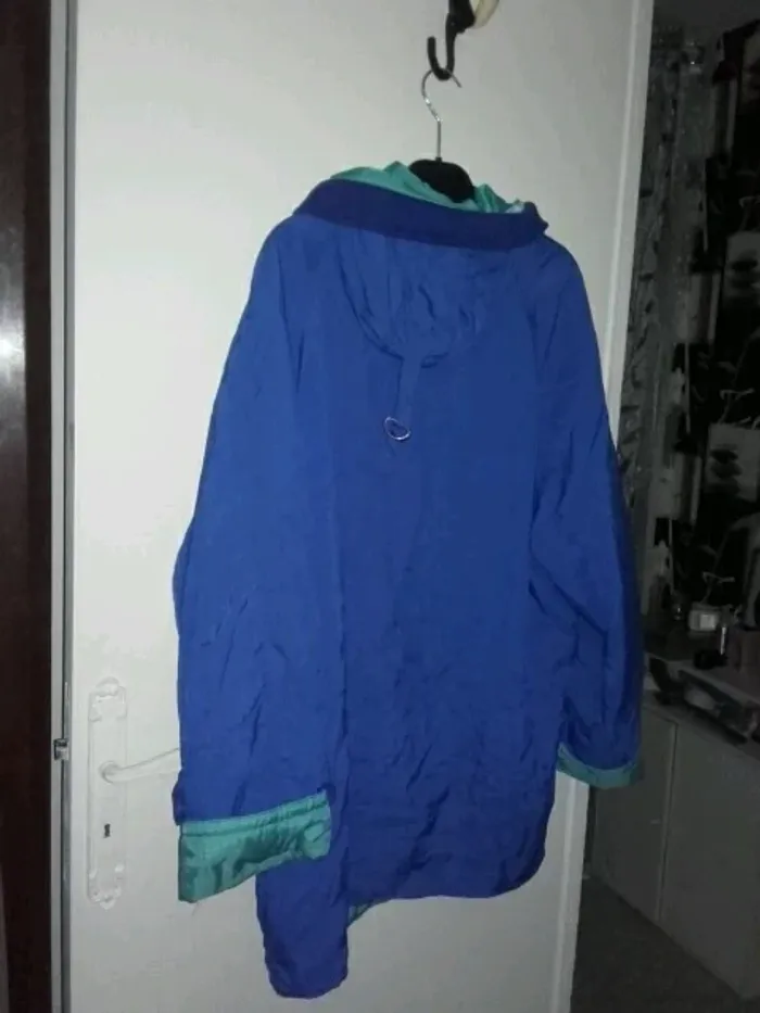 Parka capuche bleu dur vert 44 - photo numéro 4