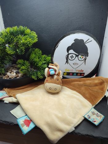 Doudou plat jument kaya beige indien noukie's carré pinto Marron cheval Tâches 