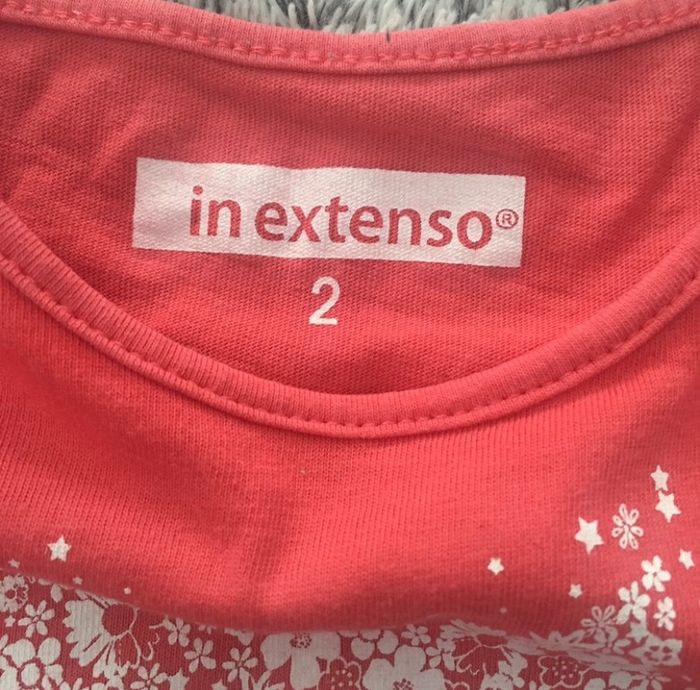Teeshirt manches courtes rose In Extenso - 2 ans - photo numéro 2