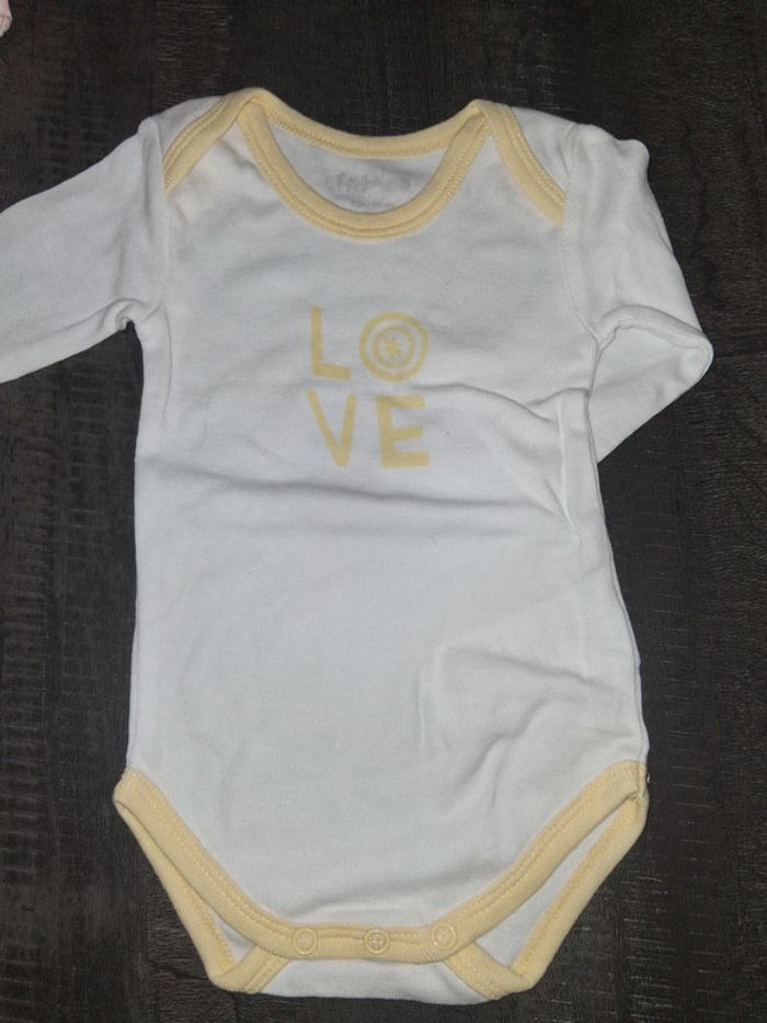 Lot de 3 bodies jaune et blanc Kimbaloo manche longue - photo numéro 3