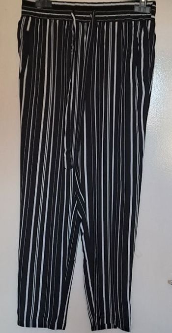 Pantalon tissu léger à rayures