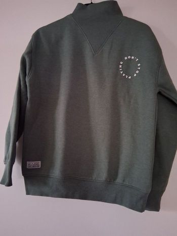 Sweat shirt " tape à l'œil " vert " t- 12 ans"