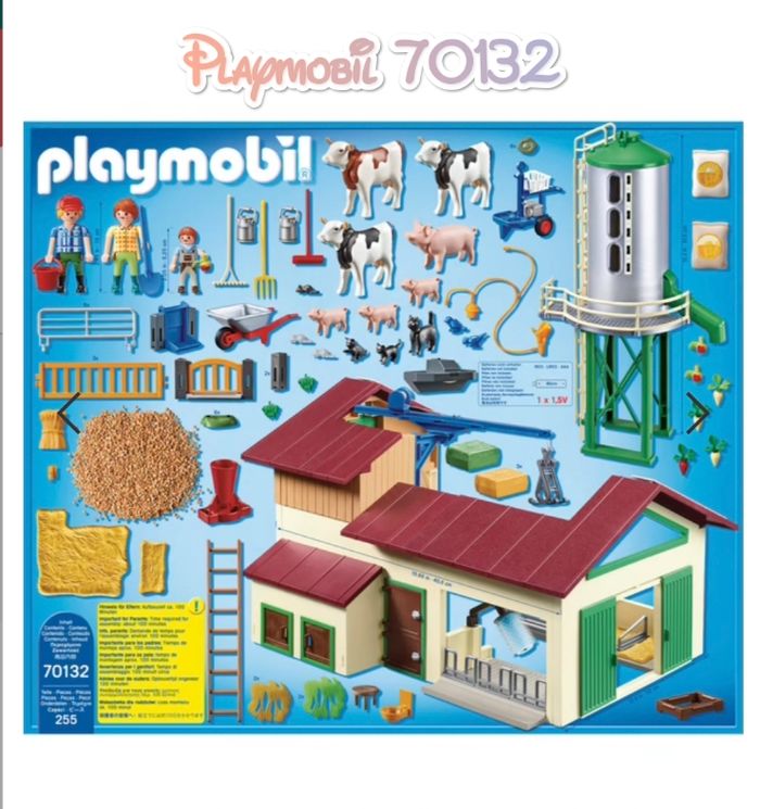Lot Playmobil Ferme 70132 + Fermier & tracteur 4143 - photo numéro 2