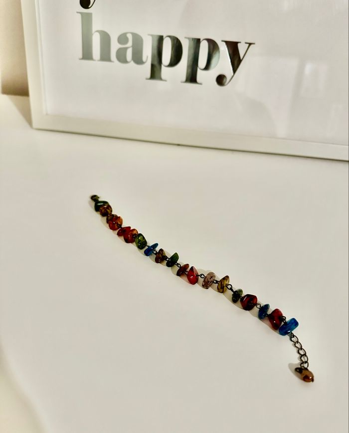 💜 Bracelet en pierre multicolore style vintage 💜 - photo numéro 6