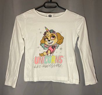 Tee-shirt blanc et multicolore »Pat Patrouille »manches longues
