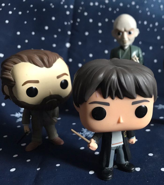 Lot de 3 figurines Harry Potter 2 Funko Pop et 1 figurine Voldemort