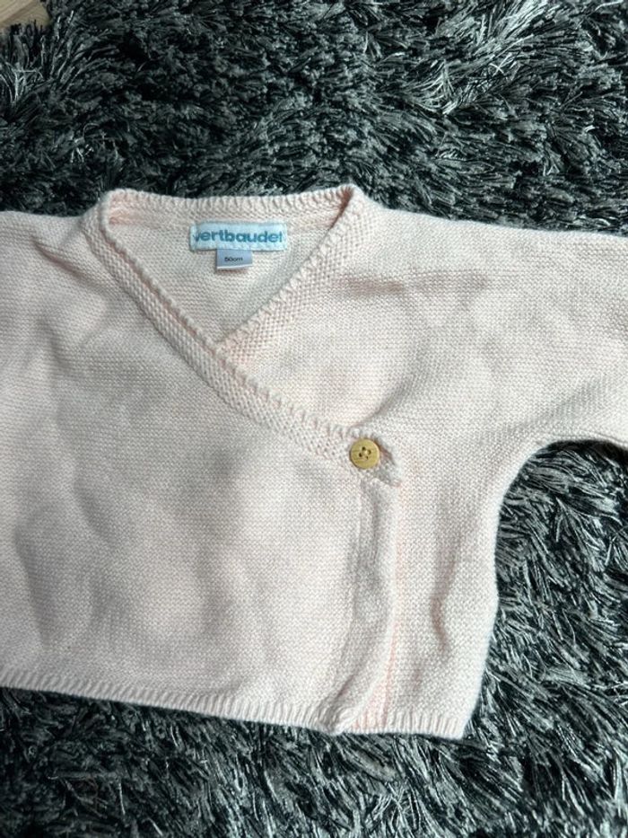 Petit gilet croisé Vertbaudet - 1 mois - photo numéro 2