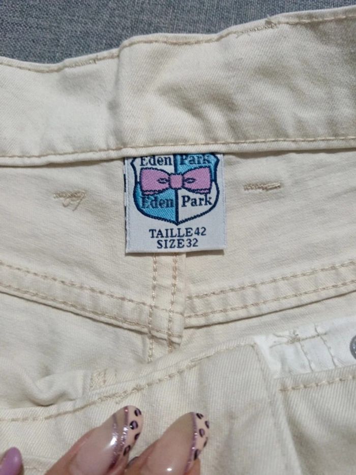 C61 jeans crème Eden Park 42 - photo numéro 5