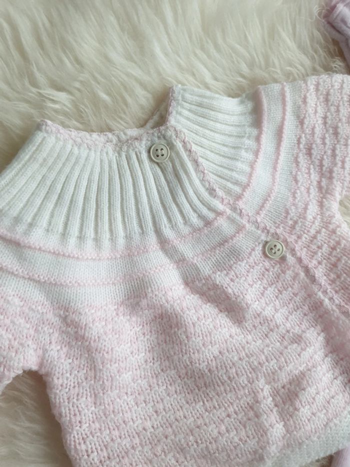 Grenouillere avec gilet en laine 1mois - photo numéro 6