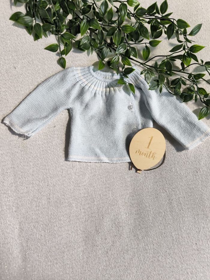 🧶 Cardigan en laine – taille naissance 1 mois
