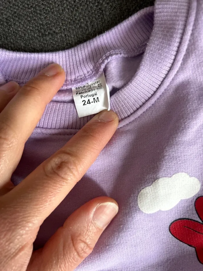 Ensemble jogging et sweat minnie bébé fille, 24 mois - photo numéro 2