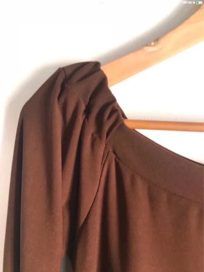 Robe manches 3/4 marron taille 40/42 neuve jamais portée - photo numéro 3