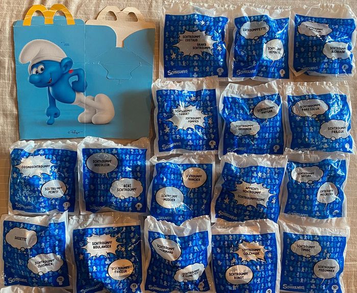 Collection complète des Schtroumpfs Mcdonald's 2018, neuve - photo numéro 3