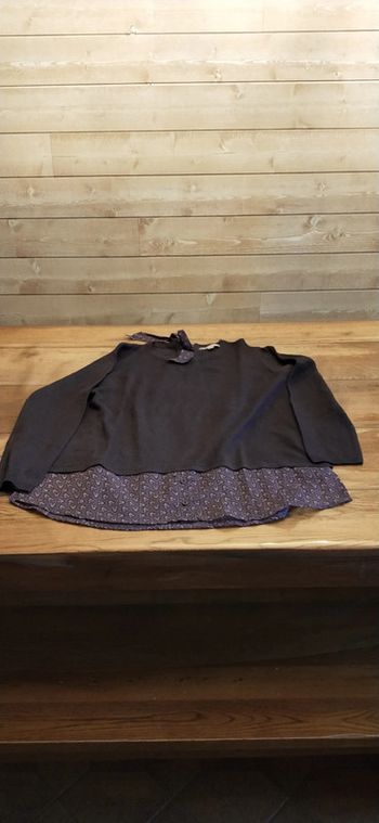 Pull léger trompe l'oeil