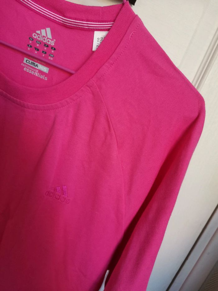 T-shirt sport rose adidas climalite runing taille M - photo numéro 5