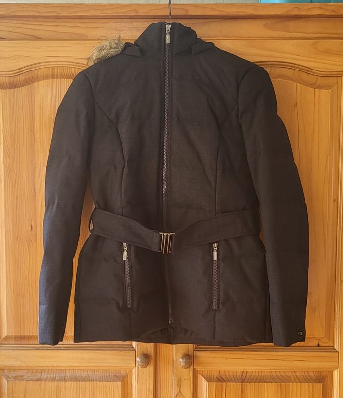 Esprit Doudoune TL/T40-Grise-Capuche Imitation Fourrure Détachable-Coupe Droite avec Plumes - photo numéro 4