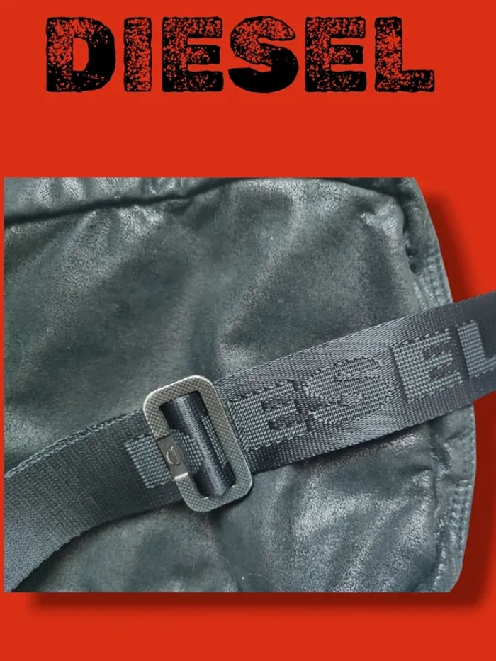 Superbe sacoche bandoulière en cuir/daim noire DIESEL - photo numéro 10