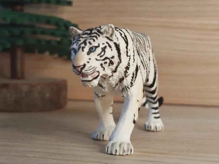 Schleich tigre blanc du Bengale Figurine félin Animal de la savane