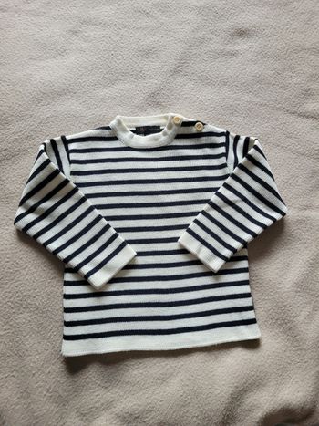 Pull marinière flottille 4 ans