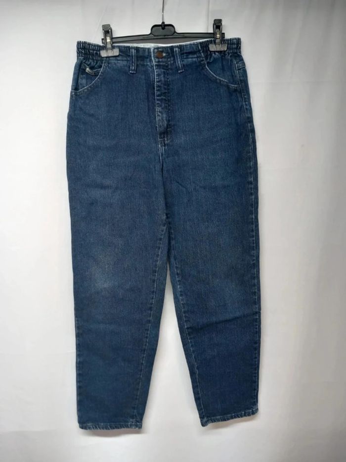 Jeans taille haute Lee vintage Bleu foncé en coton
