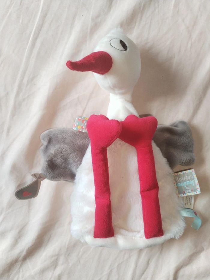 Doudou marionnette cigogne - photo numéro 11