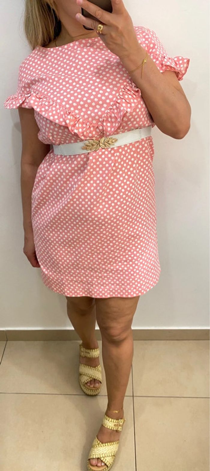 Robe droite a pois - photo numéro 4