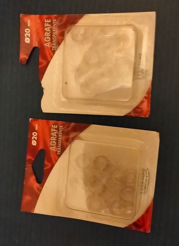 Lot de 2 boîtes Agrafe transparente pour rideaux