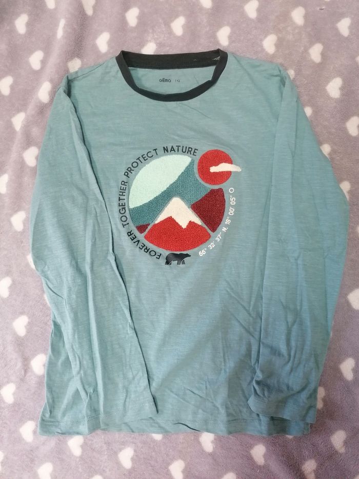 T-shirt manches longues garçon 12 ans - photo numéro 2