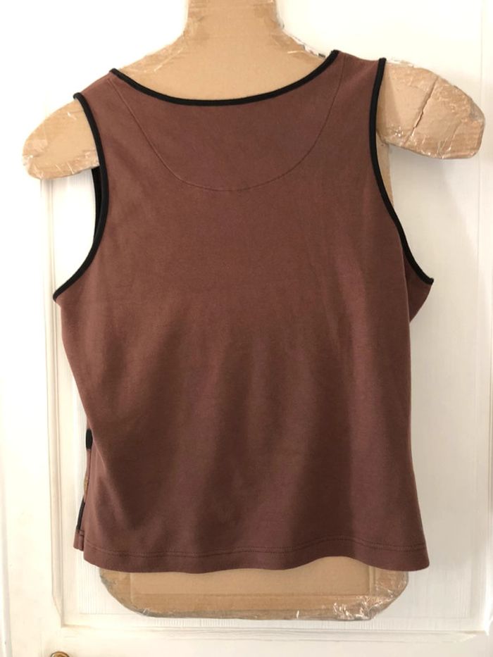 AN49:Haut marron « fleur de sel » T44 - photo numéro 2