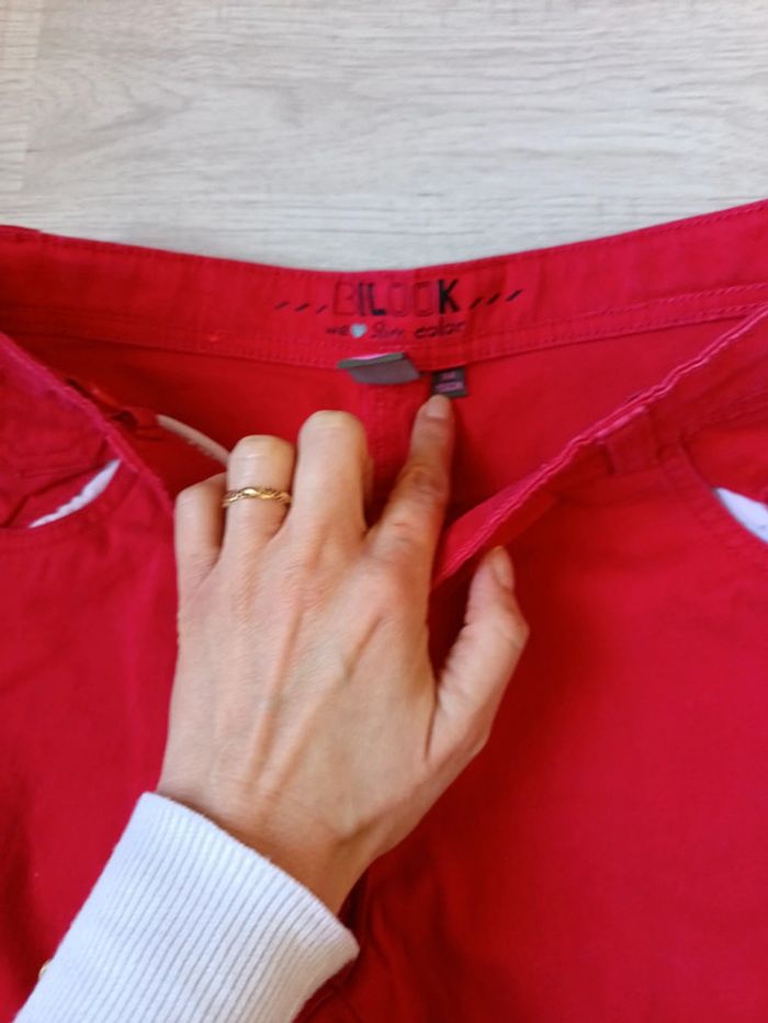 Pantalon 14 ans fille Bilook  slim rouge tbe - photo numéro 6