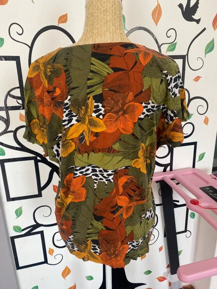 Dépêche mode haut décontractée fleuri tunique bohème hippie - photo numéro 2