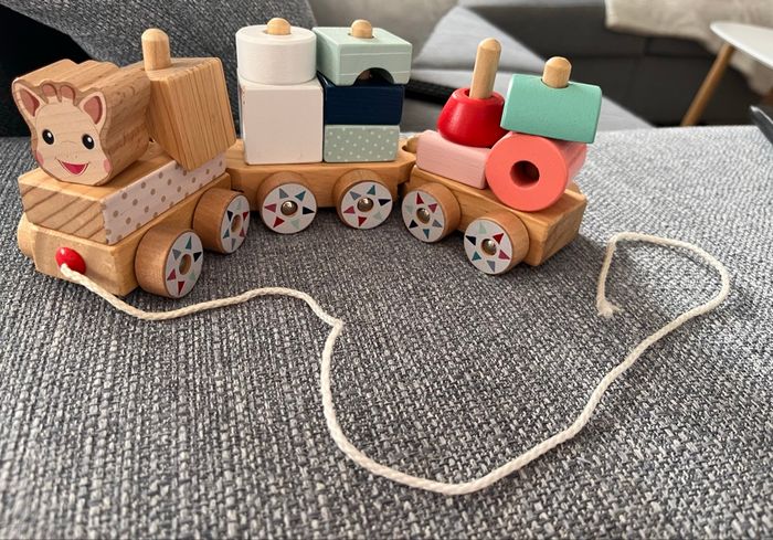Train en bois Sophie la girafe