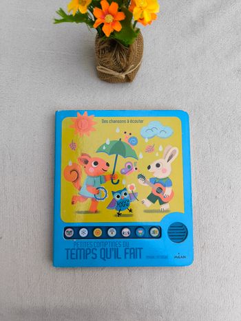 Livre musical Petites comptines du temps qu'il fait Milan