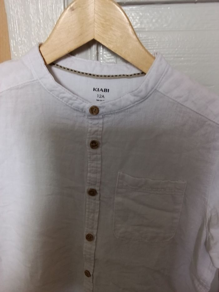 Chemise Kiabi blanc et beige - photo numéro 2