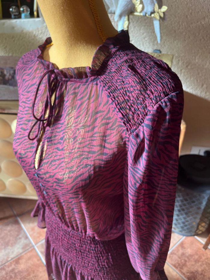 robe zébrée zara xs - photo numéro 6