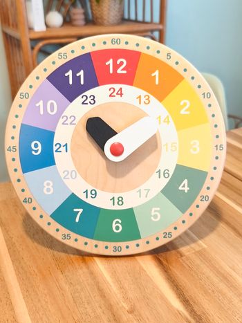 Horloge d'apprentissage en bois