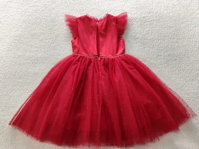 Robe créateur tulle rouge fêtes tao tape à l'oeil 8 ans - photo numéro 3