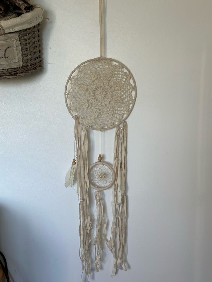 Magnifique Attrapeur de Reves-attrape-rêves. Ornements-décoration de la maison. Hauteur totale 85 cm - photo numéro 4