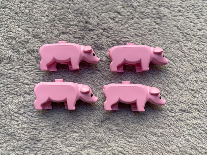 Lot de 4 cochons lego (pig) - photo numéro 3