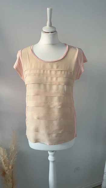 Blouse à volants lin et soie claudie pierlot L