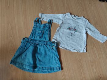 Magnifique ensemble robe en jeans haut TAO 12 mois